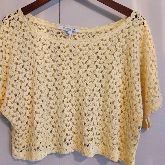 +21 Forever21 yellow crop top - Picture 2 of 9